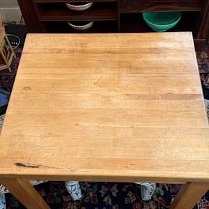 Small maple butcher block kitchen table 