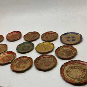 set of Italian Venetian style coasters 