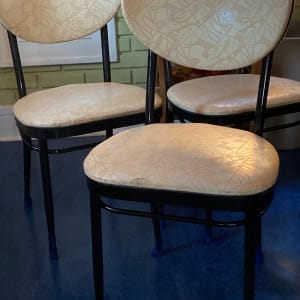 2 mid century modern dinette chairs 