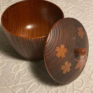 carved leaf decorated wooden vase 