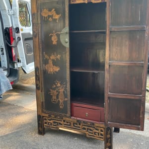 Chinese painted and lacquered cabinet 