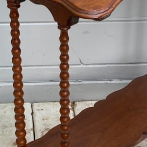 Victorian walnut spool side table 