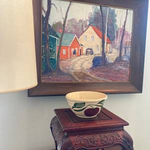 Watt apple advertising bowl 