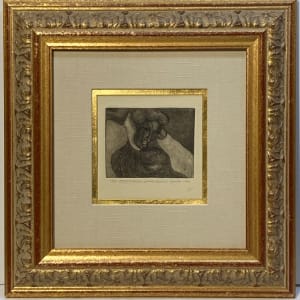 Framed original etching by James Quentin Young 