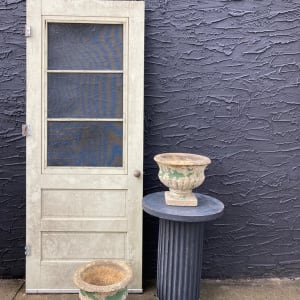 vintage cement planters 