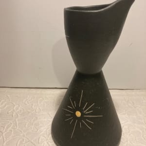 mid century modern black vase 