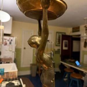 Art Deco Frank Art lamp on alabaster base 