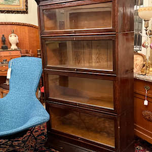 4 section oak stacking bookcase 