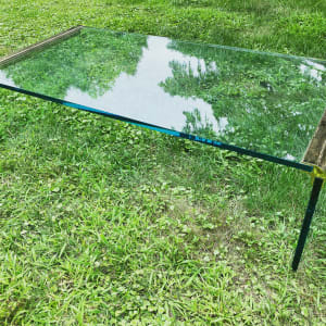 Pace waterfall glass coffee table 