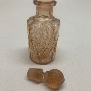 Pink Art Deco perfume bottle 