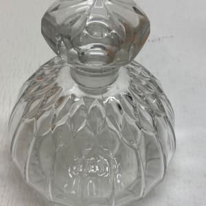 vintage clear glass Art Deco perfume bottle 