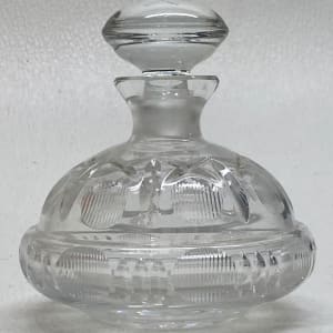 vintage clear Art Deco perfume bottle 