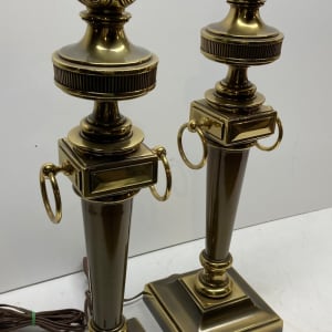 Pair of Stiffel brass table lamps 