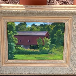 Original painting on board - Zumbrota Covered Bridge 