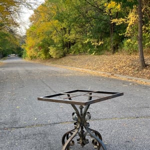 iron garden scrolled table 