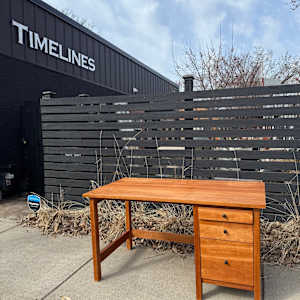 Room and Board Linear cherry desk, Image 4.