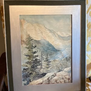 signed L. A. Davison mountain watercolor dated 1929 