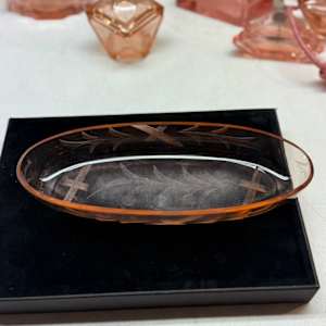 Art Deco pink ring dish 