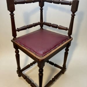 Solid oak corner chair 