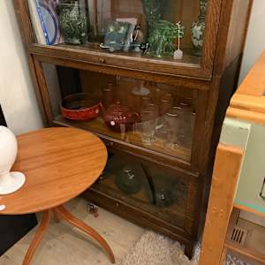 4 section mission oak stacking bookcase 