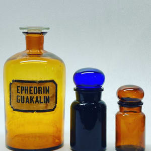 Large medical bottle amber 