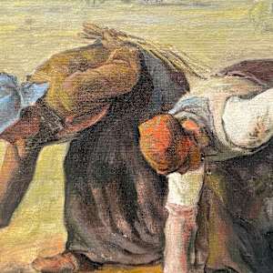 Framed gleaners original painting 