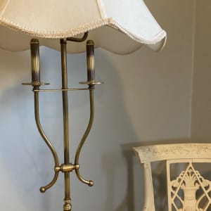 Traditional brass floor lamp 