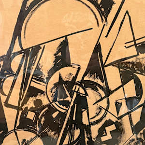 Modern expressionist black and white mono print, Image 2.