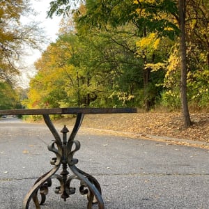 iron garden scrolled table 