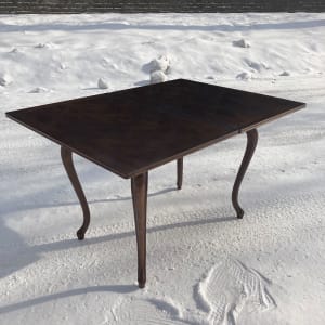 Parquet flip top accent game table 