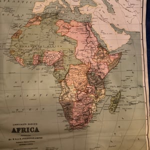 Framed vintage map of Africa 