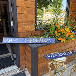 Belgian porcelain street sign 