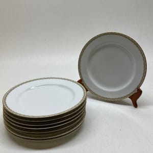 Limoges Greek Key set of 11   salad plates 