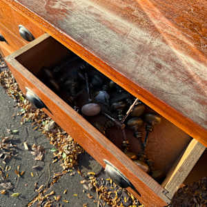 Oak 6 drawer cabinet 