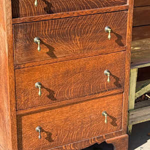 Art Deco oak 9 drawer gentlemans chest 