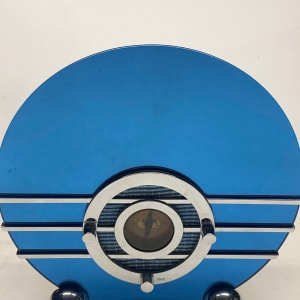 Bluebird blue mirrored Art Deco Radio 1998