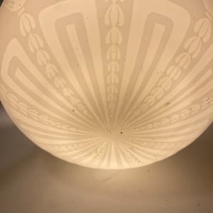 vintage etched calcite style ceiling fixture 