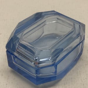 Ice berg blue Perfume covered powder dish 