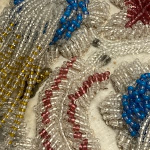 Victorian beaded pillow 