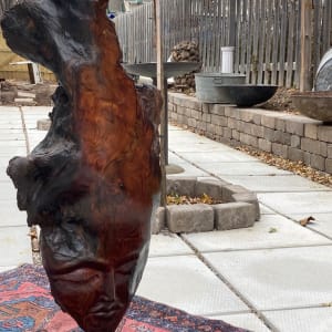 Original hand carved reclaimed redwood sculpture 