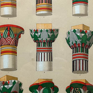 Egyptian colored decoration lithograph 