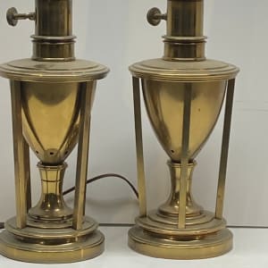 Pair of Stiffel brass lamps 