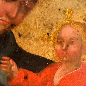 RETABLO of Saint Anthony on tin Circa 19th century 