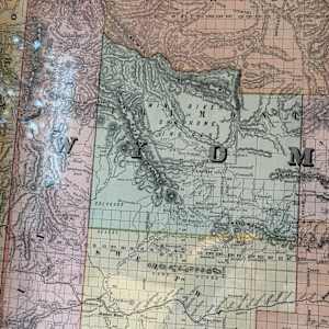 early 1891 map of Territory of Wyoming 