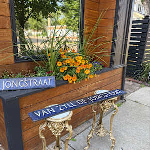 Belgian porcelain street sign