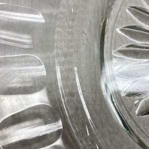 set of 6 vintage cut glass plates 