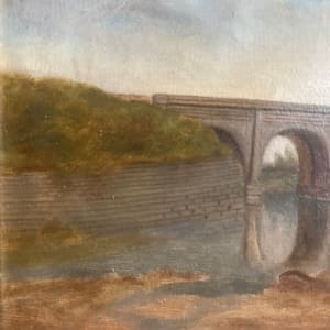 Original painting of arched bridge 