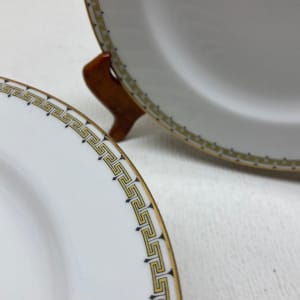 Limoges Greek Key set of 11   salad plates 