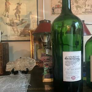 extra Large green wine bottle 