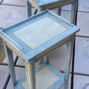 Pair of painted side tables 